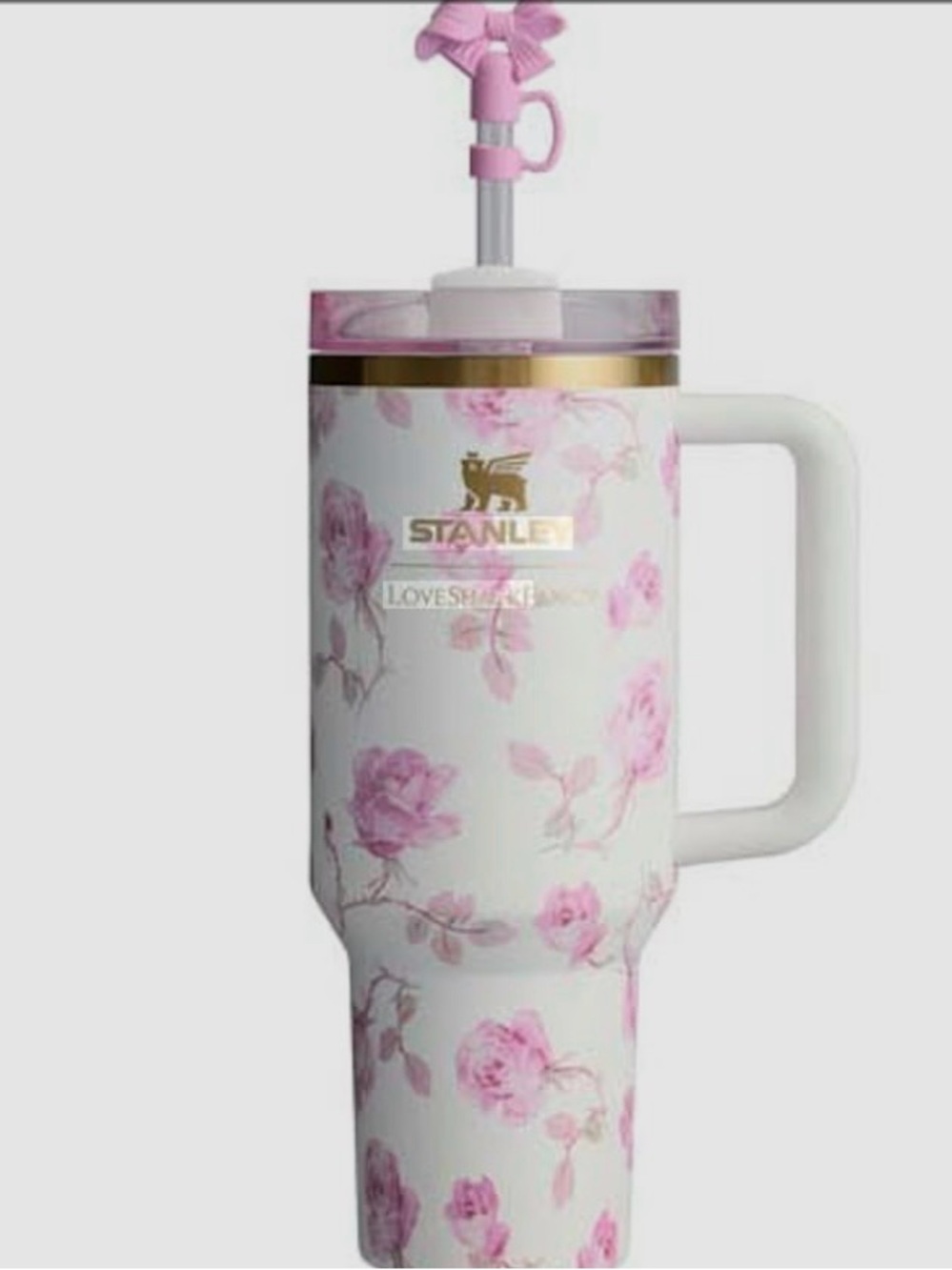 Brand new, Stanley x LoveShackFancy 40 oz Ribbon Rosa floral quencher tumbler